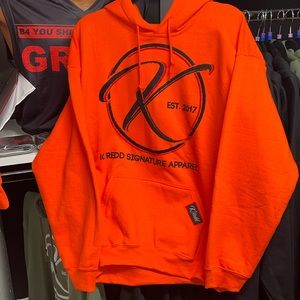 Kreddapparel signature Orange and black Hoodie! Unisex